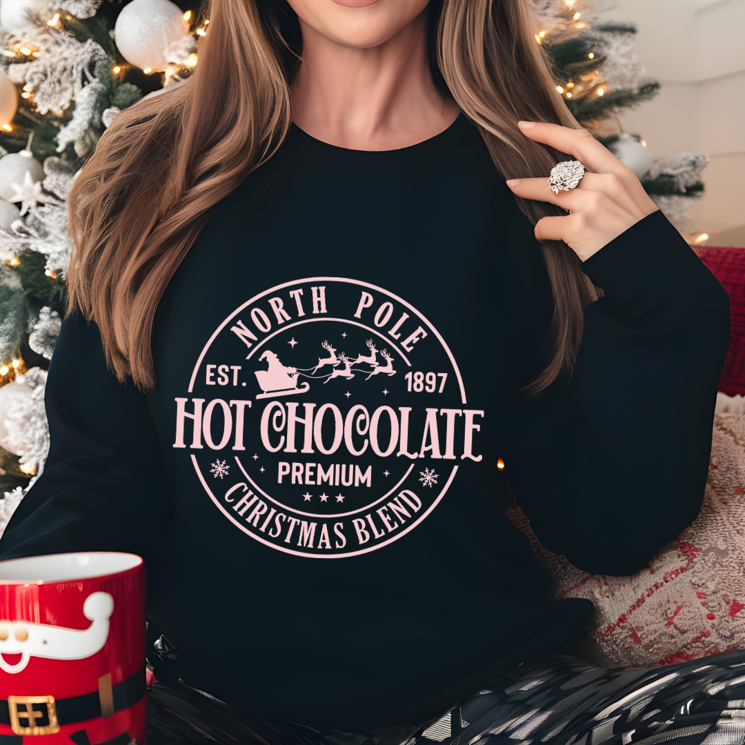 Sudadera Navideña "North Pole Hot Chocolate – Christmas Blend"